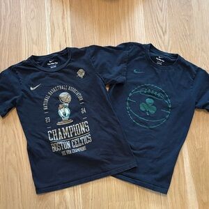 Nike Kids Black Boston Celtics Champions Tees - Size M